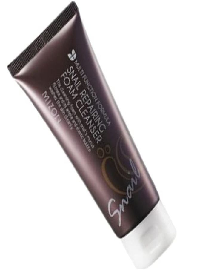 MIZON - Snail Repairing Foam Cleanser Korean Snail Face Wash Mild And Soft Face Cleanser For Pores And Blackheads Moisturizing Formula With Snail Filtrate And Soft Bubbles 2.02 Fl Oz. - Image 1