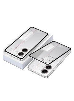 Generic Case Compatible with Xiaomi Poco X7 Pro/Redmi Turbo 4 Magnetic Metal Frame+Matte Translucent Tempered Glass Back Non Slip Shockproof Camera Protector  - Image 1