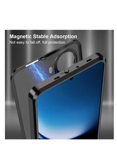 Generic Case Compatible with Xiaomi Poco X7 Pro/Redmi Turbo 4 Magnetic Metal Frame+Matte Translucent Tempered Glass Back Non Slip Shockproof Camera Protector  - Image 4