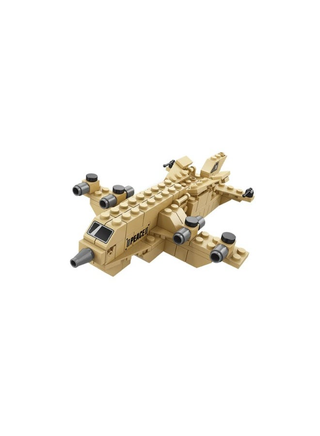 6-in-1 Military Building Blocks Armored Vehicle Set, 1000+ PCS DIY Construction Brick Tank Toy Model for Kids & Collectors - Image 5