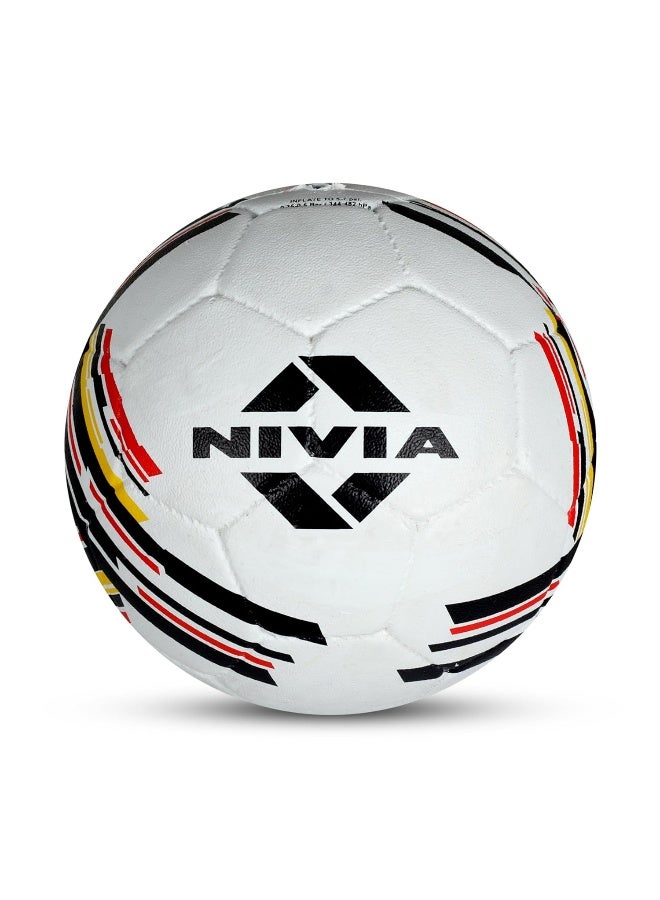 Nivia Country Colour Rubber Moulded Football/Rubberized Moulded/Suitable for Hard Ground Without Grass, Wet & Grassy Ground & Artificial Turf/Training Ball Size 3 - Germany (White/Black) - Image 1