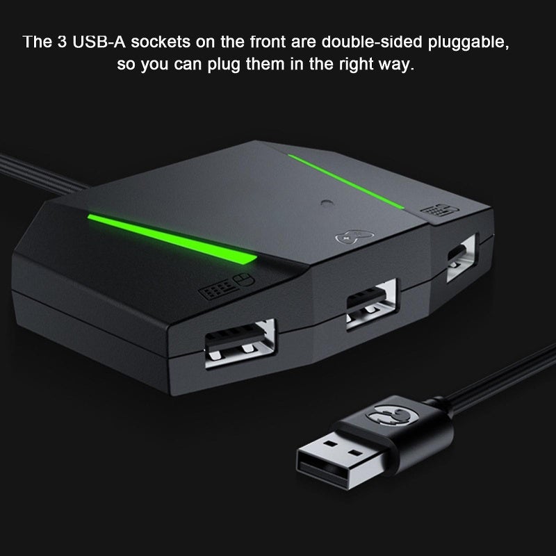 محول الفأرة ولوحة المفاتيح VX AimBox - محول ألعاب بدقة 1:1 - تقنية التحويل الذكي متوافقة مع PS4 و PS5 و Xbox Series X/S و Nintendo Switch - إضاءة LED قابلة للتخصيص للاعبي الأجهزة المنزلية - Image 5