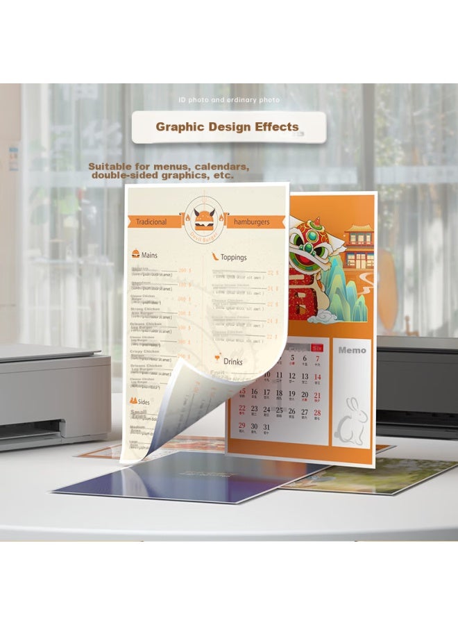 Deli Deli A4 260g Double-sided High Gloss Photo Paper, Thickened Photo Printing Paper, 50 Sheets/box, 11827 - Image 2