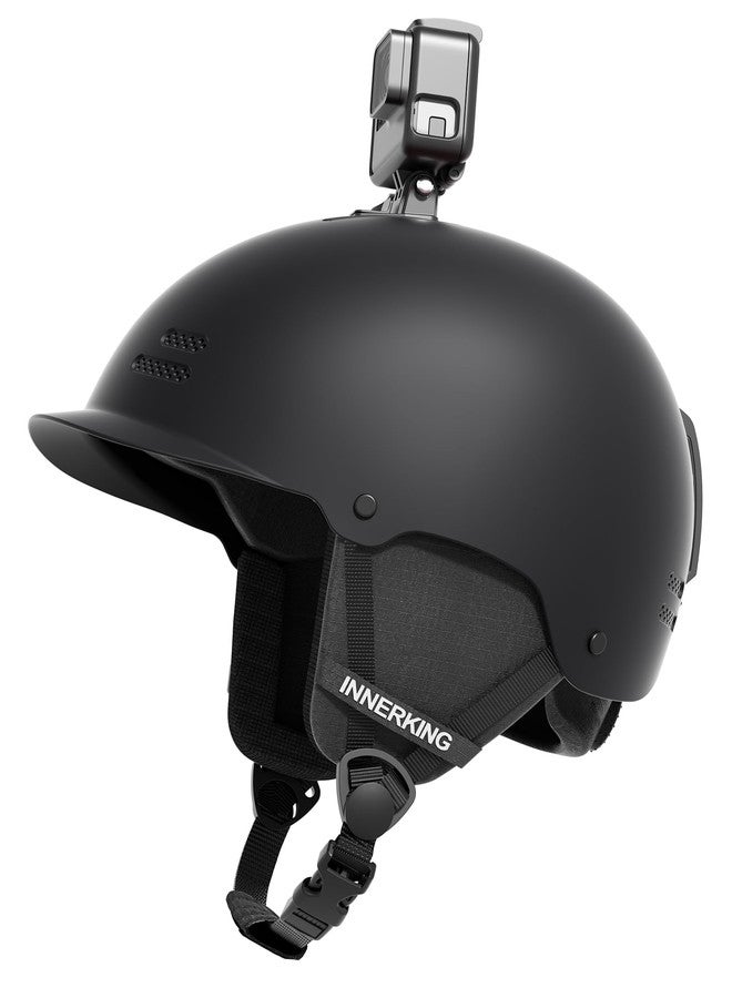 InnerKing Ski Helmet, Lightweight Adult Snowboard Helmet with Durable PC Shell, Shock-Absorbing EPS Foam & Soft Lining, Adjustable Fit & 12 Air Vents Snow Sport Helmet for Men and Women -Black M - Image 1