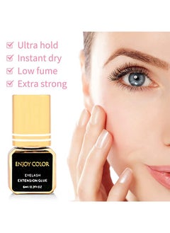 Enjoy Color Super Strength Eyelash Extension Adhesive-Super Eyelash Glue 6ml/1 Second Drying Time/Holds 7 Weeks/Maximum Adhesion/Black Adhesive Suitable for Semi-Permanent Extensions/Professional Supplies  - Image 2