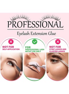 Enjoy Color Super Strength Eyelash Extension Adhesive-Super Eyelash Glue 6ml/1 Second Drying Time/Holds 7 Weeks/Maximum Adhesion/Black Adhesive Suitable for Semi-Permanent Extensions/Professional Supplies  - Image 3
