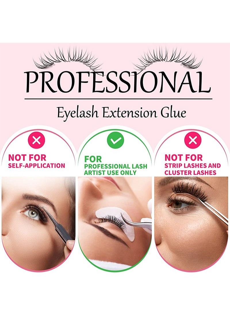 Enjoy Color - Super Strength Eyelash Extension Adhesive-Super Eyelash Glue 6ml/1 Second Drying Time/Holds 7 Weeks/Maximum Adhesion/Black Adhesive Suitable for Semi-Permanent Extensions/Professional Supplies - Image 1