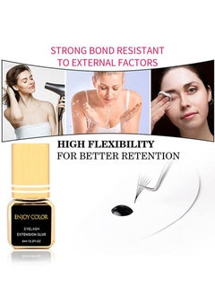 Enjoy Color Super Strength Eyelash Extension Adhesive-Super Eyelash Glue 6ml/1 Second Drying Time/Holds 7 Weeks/Maximum Adhesion/Black Adhesive Suitable for Semi-Permanent Extensions/Professional Supplies  - Image 5