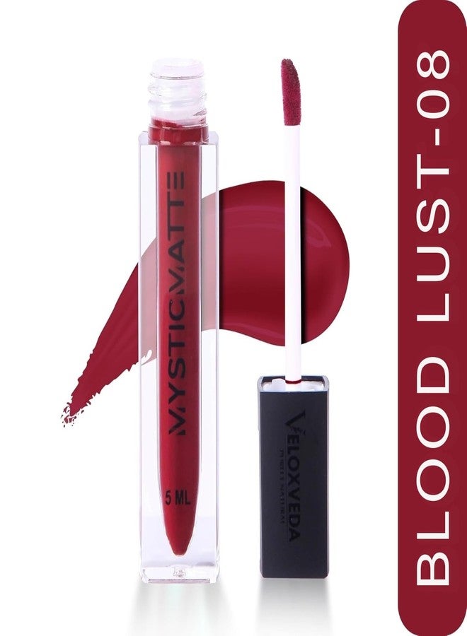 Veloxveda Mystic Matte Liquid Lipstick Combo (Pack of 2) - Shades: Natural Elegance (04) & Blood Lust (08) | 12HR Long-Stay, Waterproof & Smudge-Proof Matte Finish (10ml Total) - Image 2