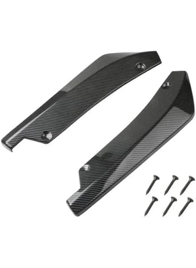 حاجز الصدمات الأمامي والخلفي العالمي للسيارة، حاجز الشفاه، فاصل، واقي من الخدوش، أسود لامع - Image 2