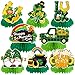 JULMELON St Patricks Day Table Decorations Honeycomb Centerpiece 8pcs Shamrock Leprechaun Lucky Gold Coin Table Topper Irish Party Home Decor - Image 2