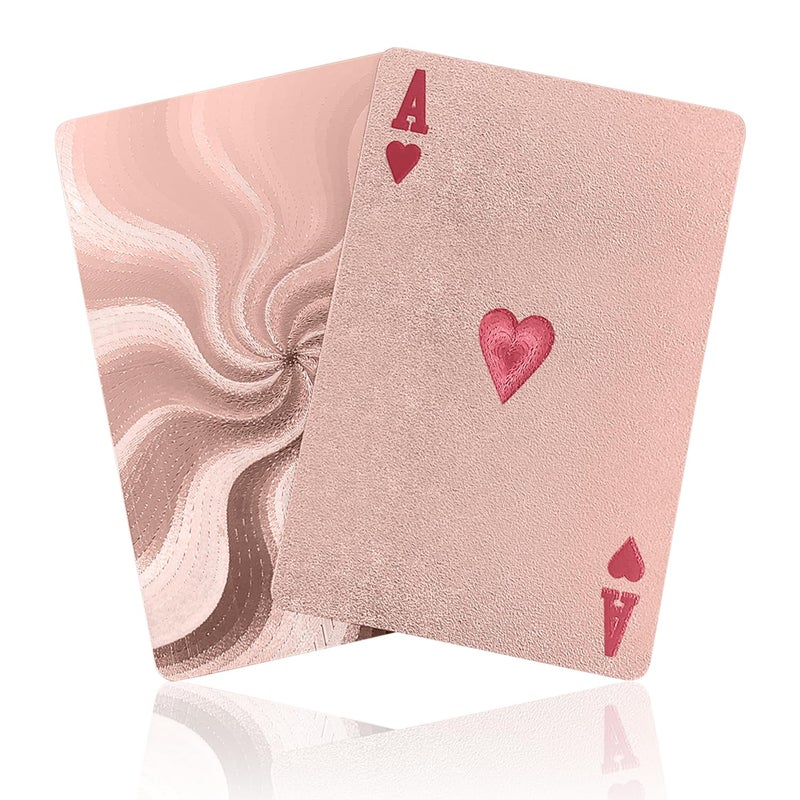 Jeuristic Unique Interomix Waterproof Playing Cards Premium Pack of Cool Plastic Playing Cards Professional Deck Fancy Themed Cute Vintage Play Card Pool Bar Games Gifts Cartas de Poker Shiny Pink - Image 3