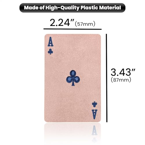 Jeuristic Unique Interomix Waterproof Playing Cards Premium Pack of Cool Plastic Playing Cards Professional Deck Fancy Themed Cute Vintage Play Card Pool Bar Games Gifts Cartas de Poker Shiny Pink - Image 5