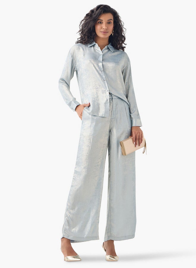 تواكستريمز بنطلون بارز الملمس واسع الساقين مع جيوب من تو إكستريمز - Image 2