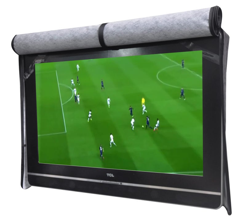 acoveritt Outdoor 46"-48" TV Set Cover,Scratch Resistant Liner Protect LED Screen Best-Compatible with Standard Mounts and Stands (Black) - Image 1