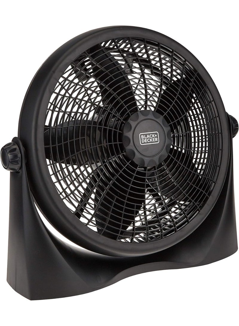 BLACK&DECKER 16 Inch Box Fan, Table Fan Adjustable tilting head & Safety grill - Black - Image 1