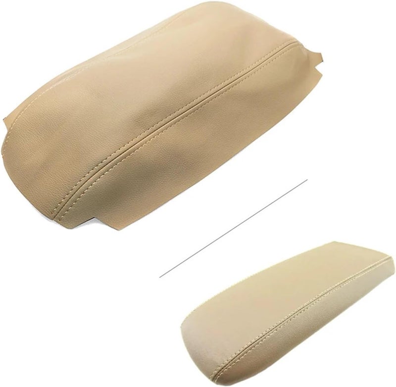 QASULER Beige Leather Armrest Cover for Ford Explorer - Image 1