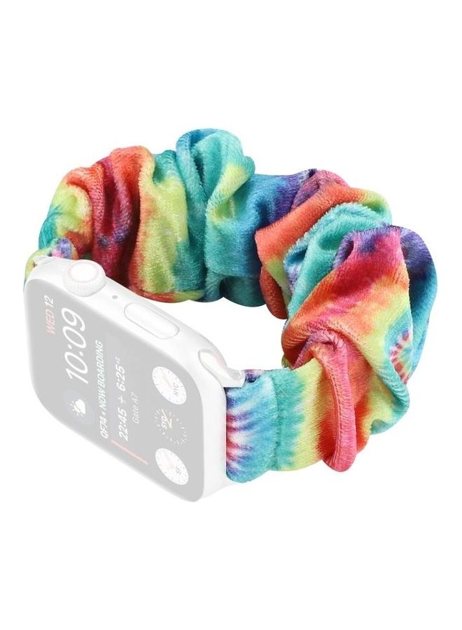 نيبمينينت سوار بديل بتصميم ربطة شعر من الفلانيل لساعة أبل ووتش سيريس 7 مقاس 45 مم، وسيريس 6/SE /5 /4 44 3 /2 /1 42 مم متعدد الألوان - Image 4