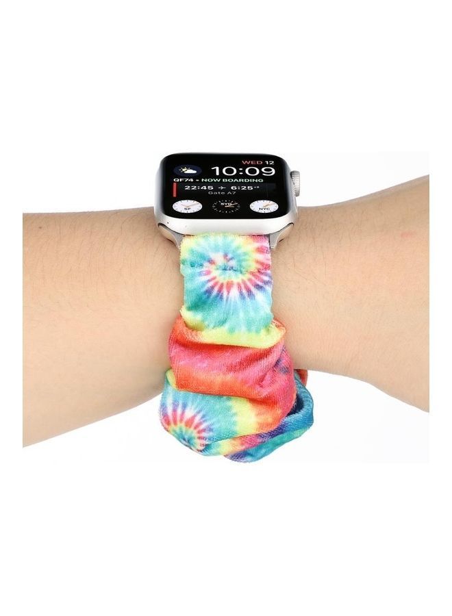 نيبمينينت سوار بديل بتصميم ربطة شعر من الفلانيل لساعة أبل ووتش سيريس 7 مقاس 45 مم، وسيريس 6/SE /5 /4 44 3 /2 /1 42 مم متعدد الألوان - Image 5