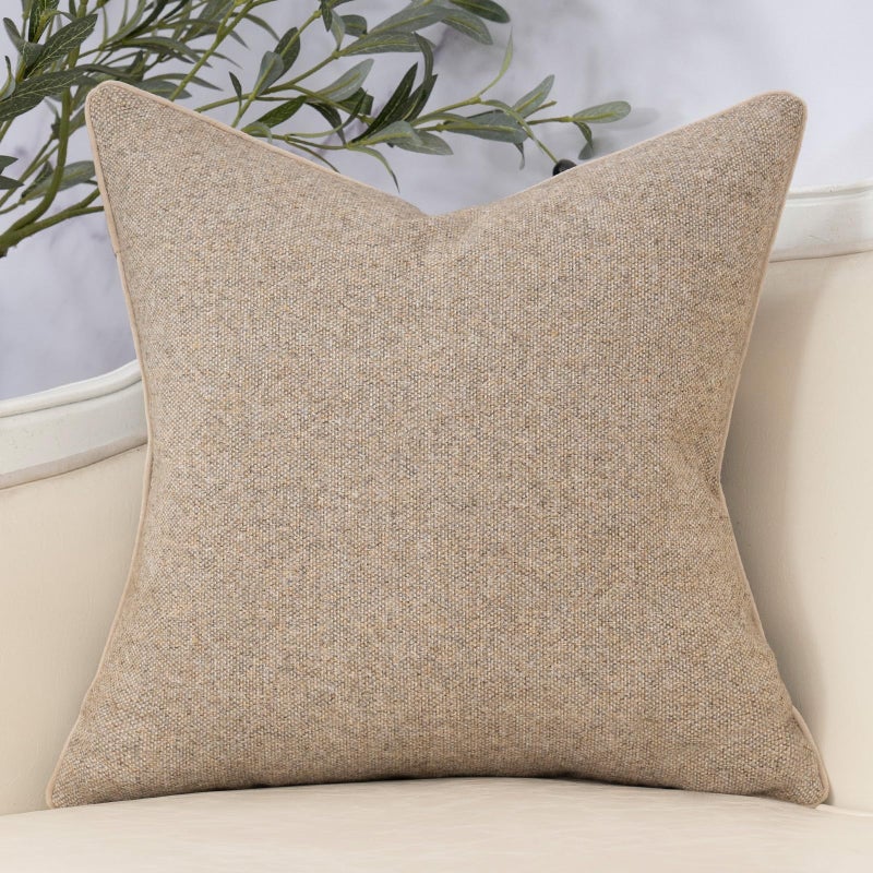 Yangest Neutral Floral Pillow Cover 24 x 24 Inches, Vintage Chenille Square Throw Pillow Cover Soft Decorative Farmhouse Accent Couch Pillow Cover for Living Room Bedroom, Green - Image 2