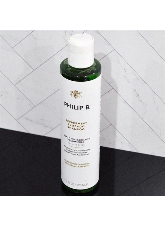 PHILIP B . Peppermint Avocado Shampoo 7.4 oz - Volumizing & Clarifying Shampoo for Dry to Oily Hair and Scalp, Non-Stripping - Image 3