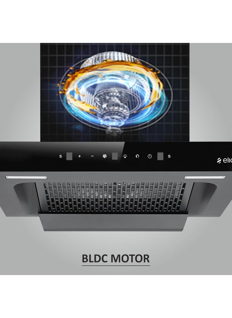 Elica - Elica 60cm 1500 m3hr BLDC Filterless Autoclean Kitchen Chimney TShape with 15 Years Warranty SPT FL 600 BLDC HAC LTW MS NERO Black Touch Control with Motion Sensor Control - Image 1
