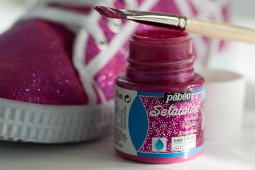 Pebeo مجموعة بيبو سيتاكولور للأقمشة الخفيفة مع لمعة - مجموعة من 10 ألوان طلاء قماش 45 مل - Image 5