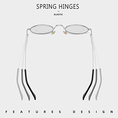 Kursan Small Round Clear Lens Glasses Non Prescription Circle Metal Frame Eyewear (Black) - Image 3