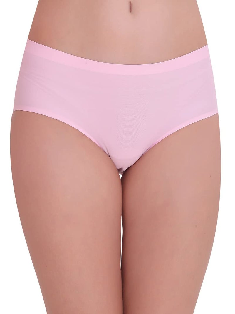 PLUMBURY Women's Other Hipsters (Pack of 2) (SEAMLESS HIPSTER PANTY_Black/Pink_M) - Image 4