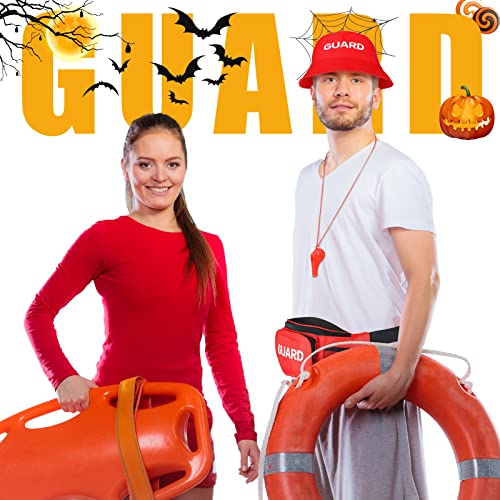 Tarpop Guard Costume Set Include Red Guard Hat Fanny Pack Whistle with Lanyard Costume for Cosplay Party (Classic) - Image 5