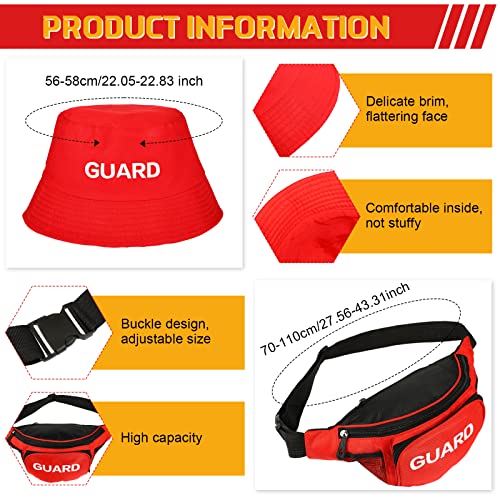 Tarpop Guard Costume Set Include Red Guard Hat Fanny Pack Whistle with Lanyard Costume for Cosplay Party (Classic) - Image 2