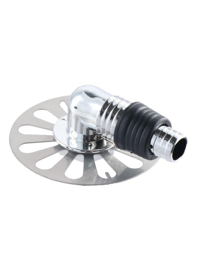 Stainless Steel Floor Drain Cover with Pipe Connector, 10 cm Fast Drainage Shower Plug Insert for Bathroom, Washing Machine Drain Strainer - Image 1