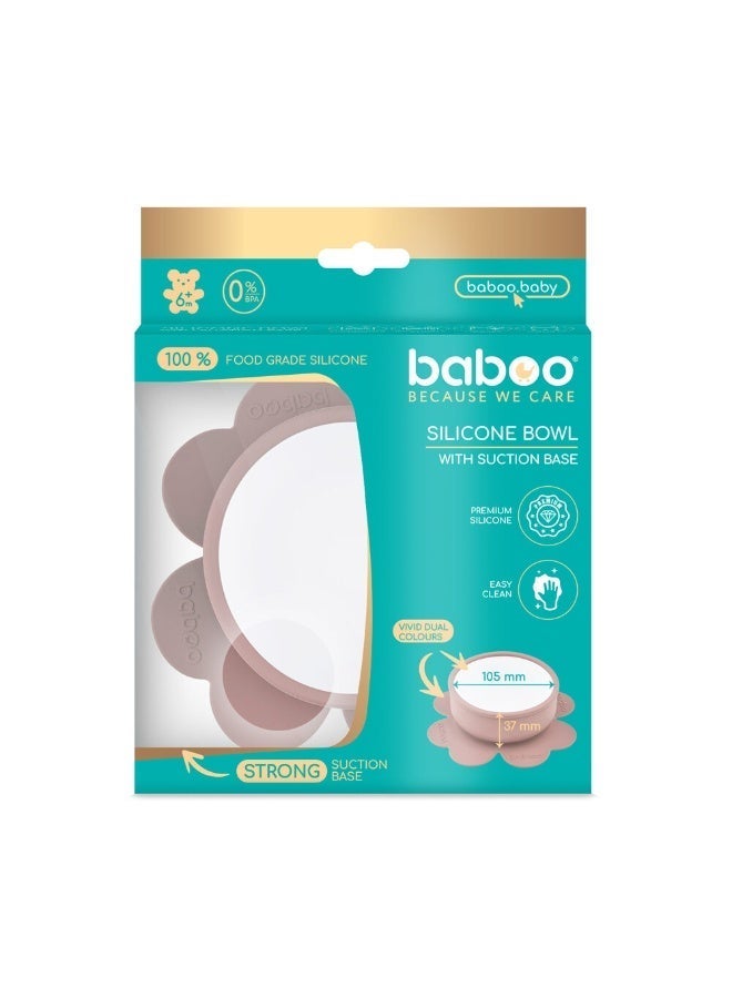 Baboo وعاء سيليكون مع قاعدة شفط - أو ناتورال - 6 أشهر وما فوق - Image 1