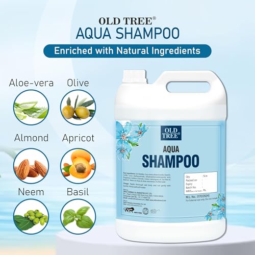 Old Tree Aqua Hair Shampoo 5L for Hotel Rooms, Hospital, Guest House - Bulk Refill Shampoo Kit for Silky and Shiny Hair - Image 5