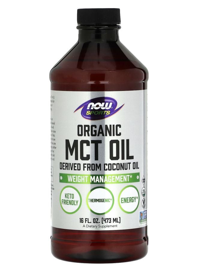 now زيت MCT العضوي الرياضي 14 جرام 16 أونصة سائلة (473 مل) - Image 1