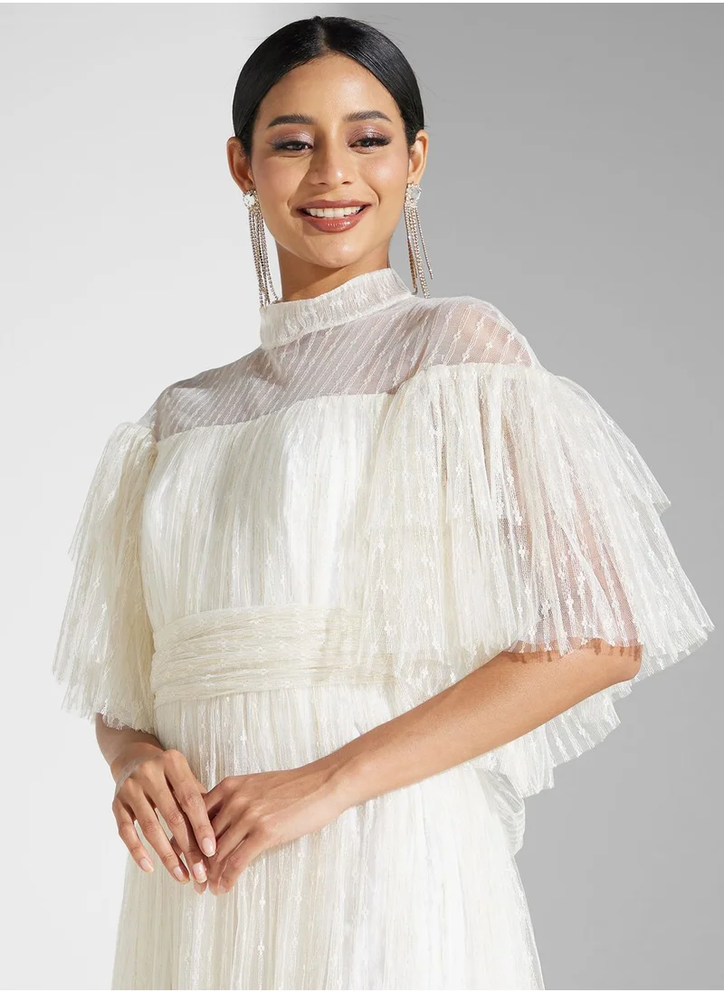 Namshi x Flouncy Sleeve Tulle Dress