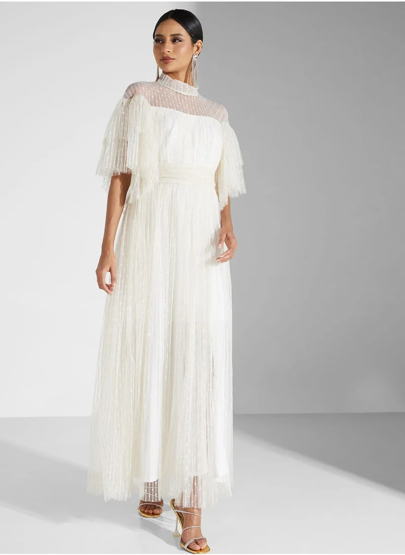 Namshi x Flouncy Sleeve Tulle Dress