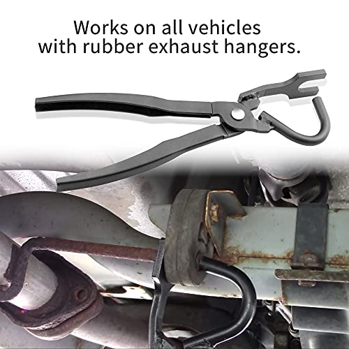 Sporthfish Exhaust Pliers Hanger Bracket Removal Pliers Separates Rubber Hangers Plier Supports 38350 Plier for All Car Pipe Exhaust Hanger Bracket Great Automotive Tools, Black - Image 3