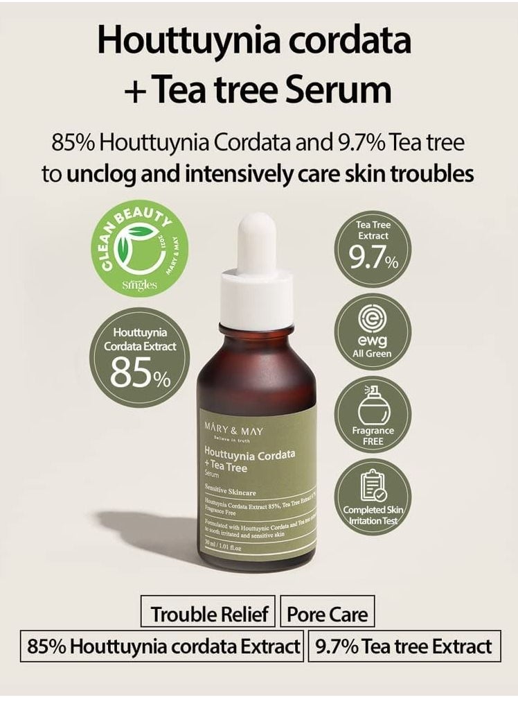 MARY & MAY Mary And May Houttuynia Cordata and Tea Tree Serum 30ml  - Image 2