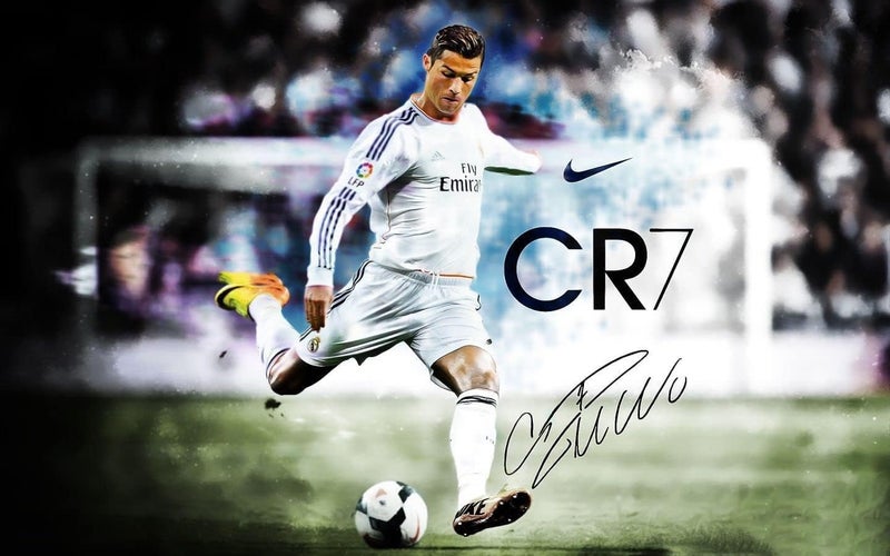 Kundan Store - Cristiano Ronaldo Madrid HD Poster, Matte Finish Paper Poster 12 * 18 Inches (Multi Color)  - Image 1