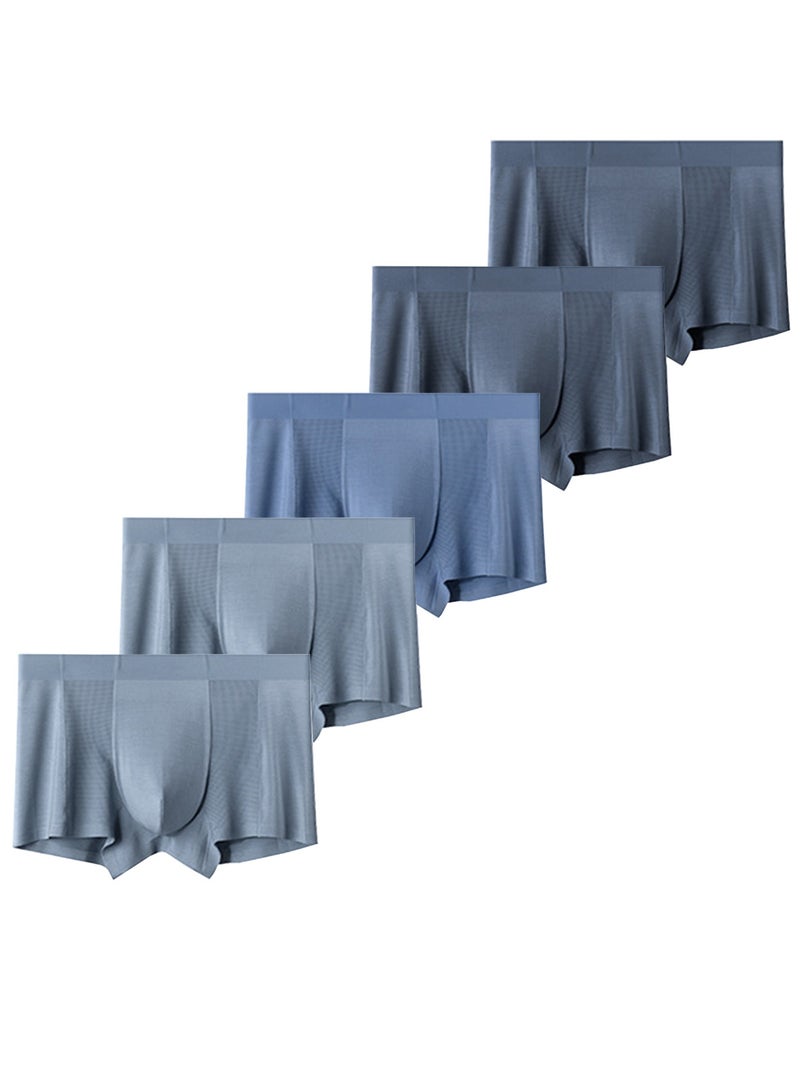 infino بوكسر رجالي من مودال للتنفس - 5 قطع، ملابس داخلية صيفية ناعمة مع شبكة وخصر مرن (المقاس: XL) - Image 1