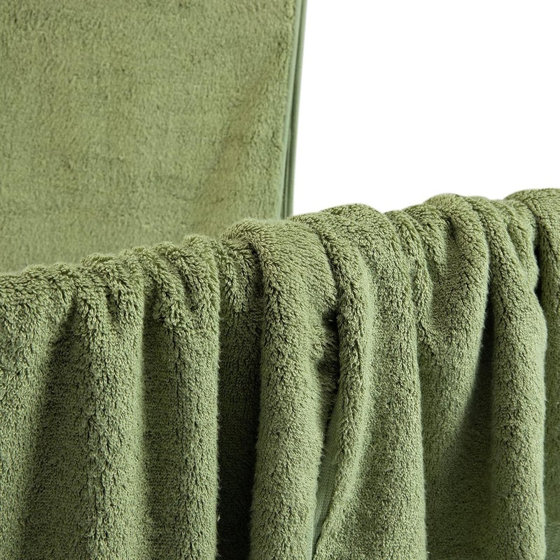 CANFOISON 3PC Bathroom Towel Set for Face and Body Sensitive Skin Pine Green Luxury Towels Set for Adult Students Kids Baby Super Soft Highly Absorbent Towels Set for Bathroom 3 PC - Image 5