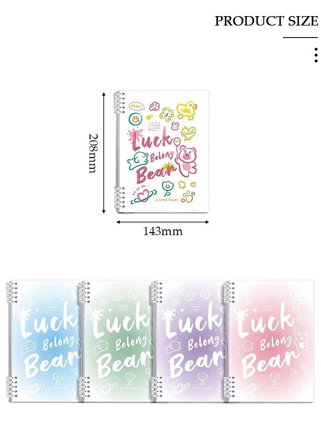 DUNISO دفتر ملاحظات مفكك بحجم A5 للطلاب، دفتر ملهم قابل للإزالة مع شبكة أفقية سميكة، غير مهيج، قابل للفصل، 60 ورقة/120 صفحة من الورق المفكك، ورق أبيض بوزن 80 جرام - Image 2