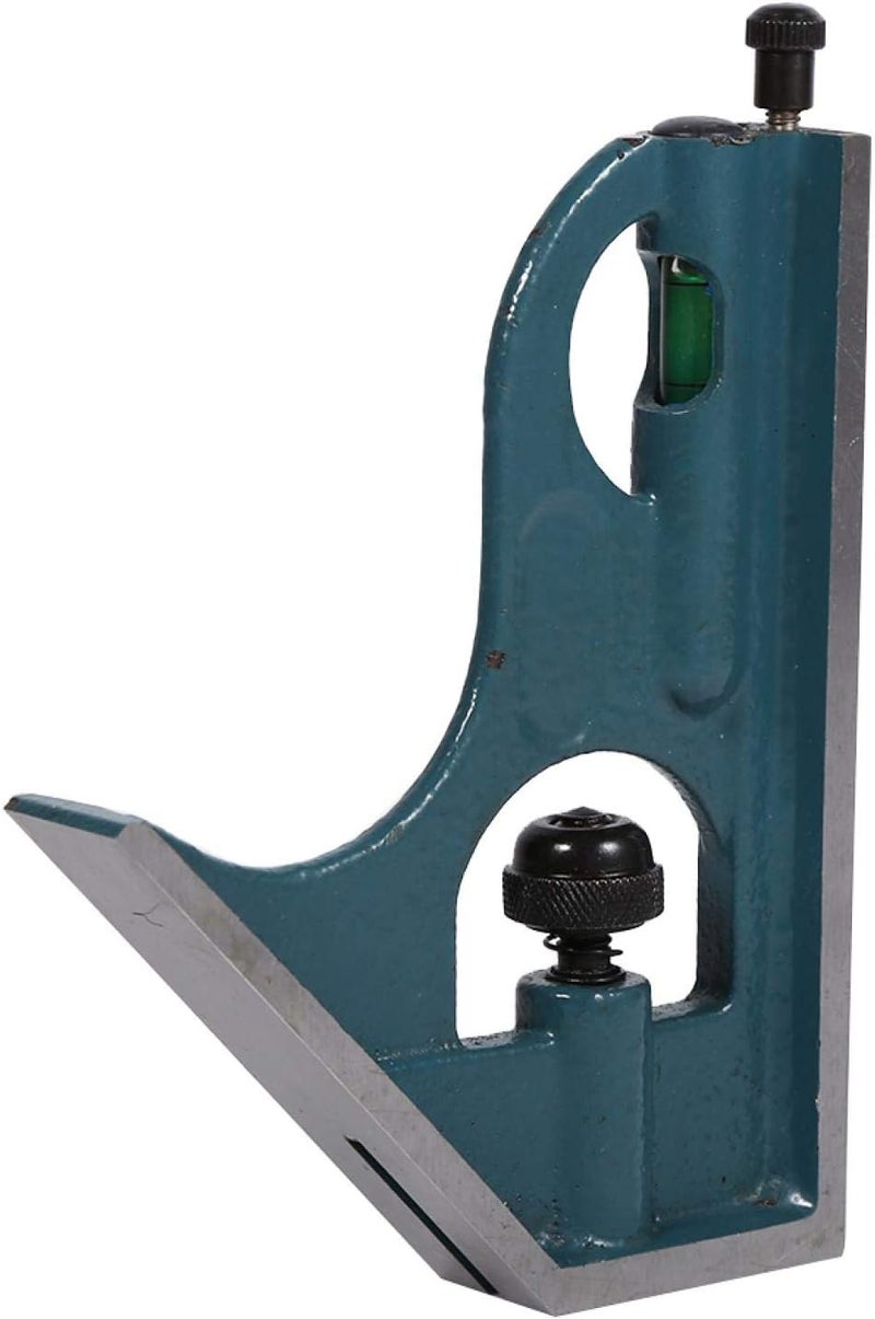 كلاراكو منقلة مربعة من الفولاذ المقاوم للصدأ، بزاوية 180 درجة قابلة للتعديل، مجموعة قياس مركبة لقياس الزوايا الداخلية والخارجية للأجزاء - Image 3