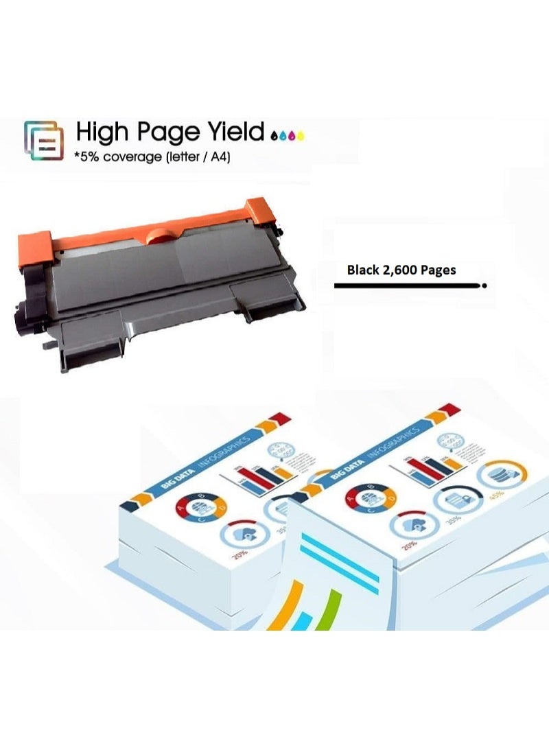 خراطيش حبر بديلة TN-450 سوداء لطابعات Brother HL 2220، 2230، 2240D، 2270، HL 2275DW، 2280DW، DCP 7060D، DCP 7065DN، MCF 7240، 7360N، 7365DN، 7860DW (أسود) - Image 4