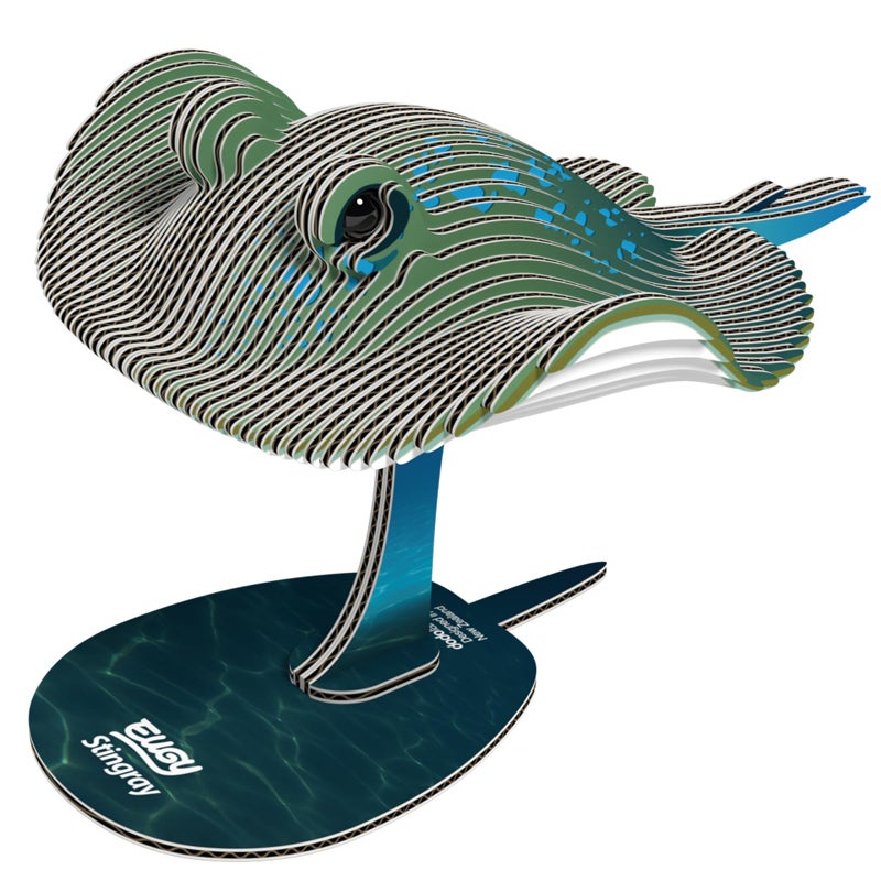 Eugy Stingray 3D Puzzle 50 Piece EcoFriendly Educational Toy Puzzle for Boys Girls Kids Ages 6 - Image 3