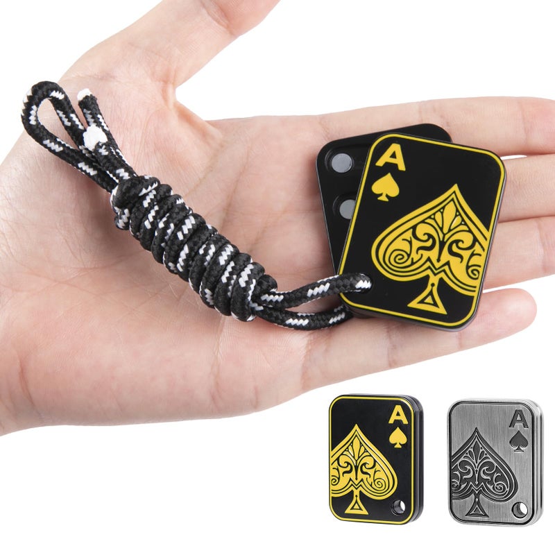ITOKEY Fidget Toys Adults Metal Slider Poker Magnet Fidgets with Paracord Rope Discreet Desk Toys for Anxiety and Stress ADHD Men Women - Image 3