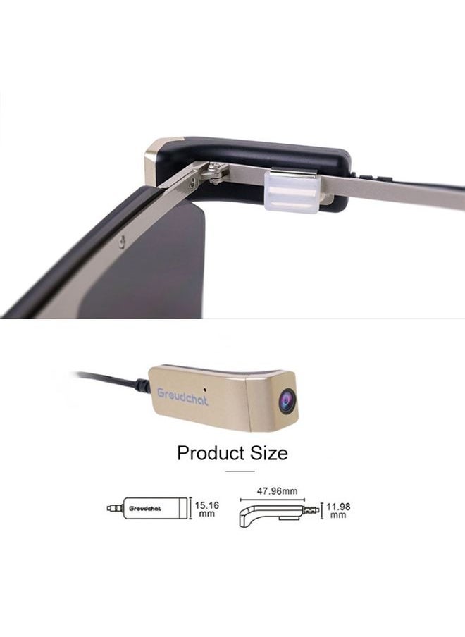Generic - Groudchat JP1DV1 1080P HD Smart Camera Mobile Phone USB Live Camera for Glasses Legs, Built-in Sound-absorbing and Noise-reducing Microphone(Black) - Image 1