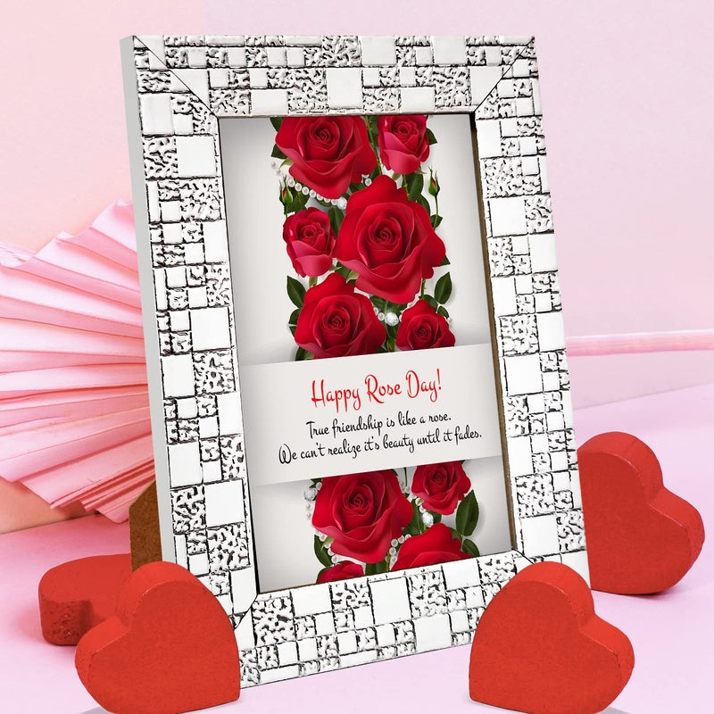 GIFT MY PASSION GIFT MY PASSION Happy Rose Day True Friendship Is Like A Rose We CanT Realize ItS Beauty Until Its Fades Quotation Photo Frame with 2 Eyeliner Black Pencil Combo Pack of 3 Gift for Her - Image 3