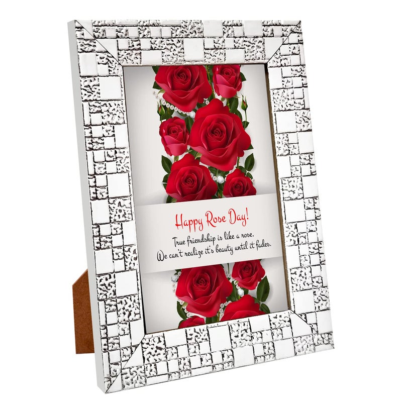 GIFT MY PASSION GIFT MY PASSION Happy Rose Day True Friendship Is Like A Rose We CanT Realize ItS Beauty Until Its Fades Quotation Photo Frame with 2 Eyeliner Black Pencil Combo Pack of 3 Gift for Her - Image 4